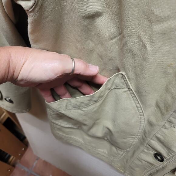 Lands End Vintage Women Large 14-16 Barn Chore Farm Coat Jacket Tan Brown Plaid - Picture 5 of 10